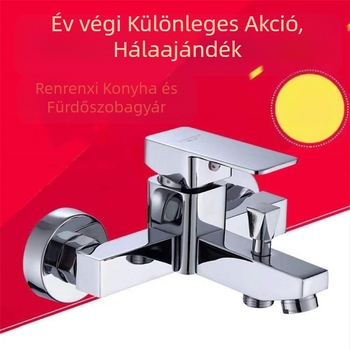 Teljesen réz zuhanycsaptelep keverővel, meleg/hideg, modell AT049, 15 mm bemenetek