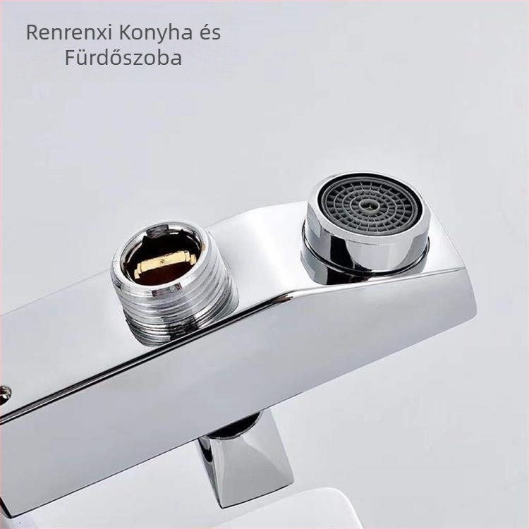 Teljesen réz zuhanycsaptelep keverővel, meleg/hideg, modell AT049, 15 mm bemenetek