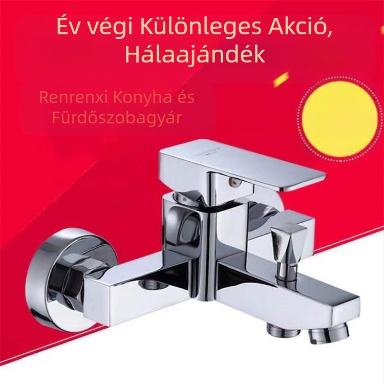 Teljesen réz zuhanycsaptelep keverővel, meleg/hideg, modell AT049, 15 mm bemenetek