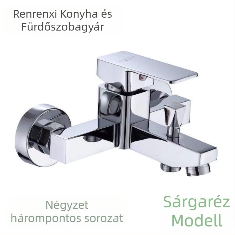 Teljesen réz zuhanycsaptelep keverővel, meleg/hideg, modell AT049, 15 mm bemenetek