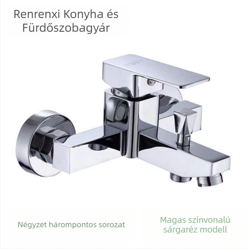 Teljesen réz zuhanycsaptelep keverővel, meleg/hideg, modell AT049, 15 mm bemenetek