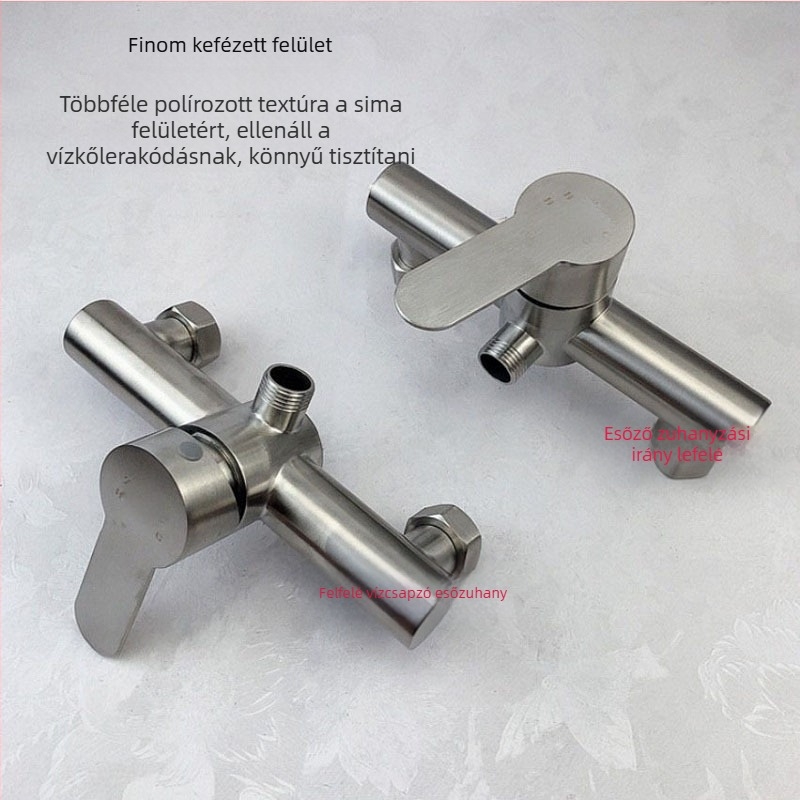 Rozsdamentes acélból készült beépített zuhanycsaptelep kerámiás patronnal