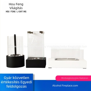 Asztali fém etanolkandalló logó matricával – Hou Feng HF-B008/HF-B009/HF-B010