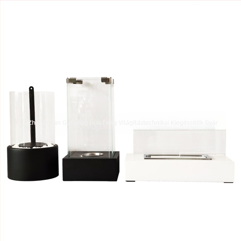 Asztali fém etanolkandalló logó matricával – Hou Feng HF-B008/HF-B009/HF-B010