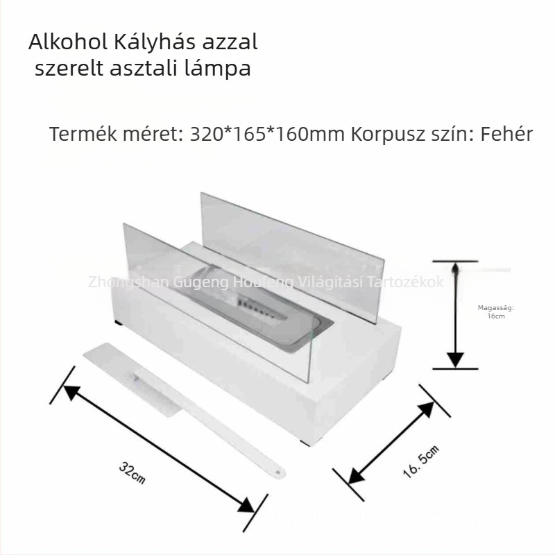 Asztali fém etanolkandalló logó matricával – Hou Feng HF-B008/HF-B009/HF-B010