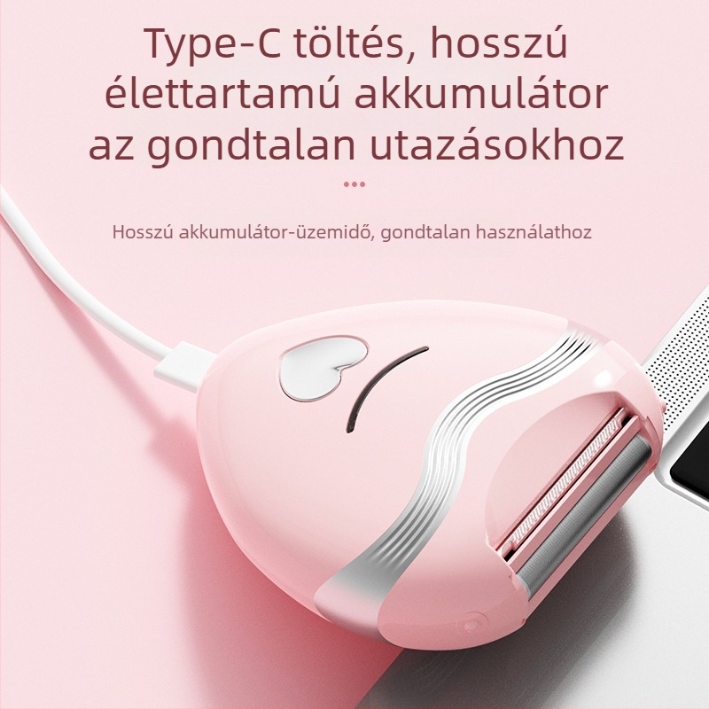 Háromfunkciós elektromos borotva testhez és intim területekhez, USB táplálás, súly 85 g, rozsdamentes acél penge, nedves és száraz használat, modell SS-808