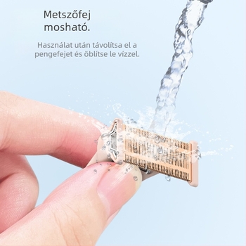 Női elektromos szőrtelenítő készülék – SF-1008, 18K arany bevonatú penge, Type-C interfész, USB-ről működik, DC motor, egész testen történő szőrtelenítés