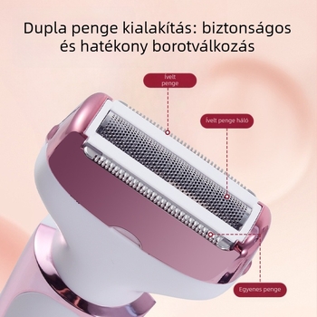 SOLIMPIA HT-581 USB-s elektromos borotva és szőrszál-eltávolító készülék ABS testtel, rozsdamentes acél vágófejjel, nedves és száraz használatra.