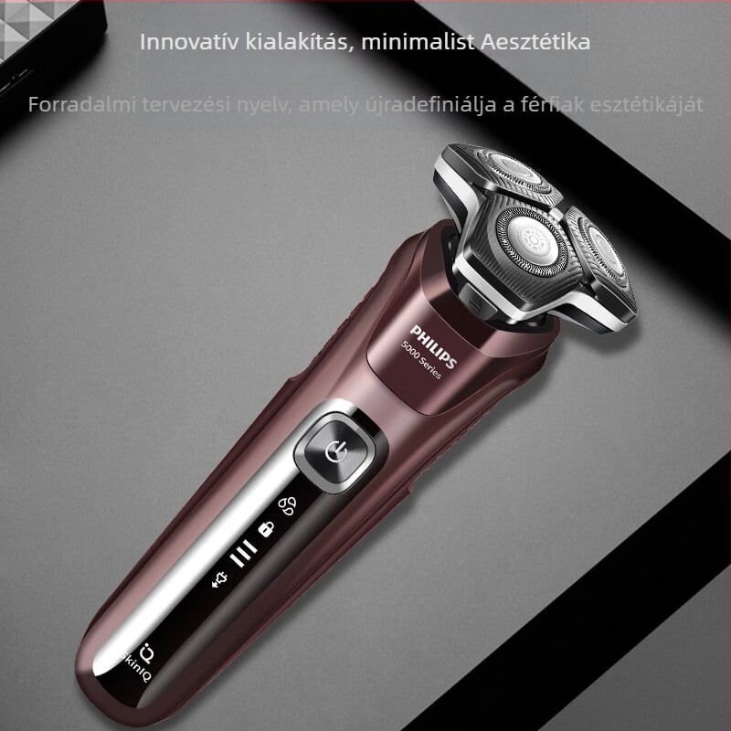 Philips elektromos borotva forgó fejű, 3‑fejes, nedves és száraz használatra, LED kijelző, beépített akkumulátor, körülbelül 60 perc üzemidő