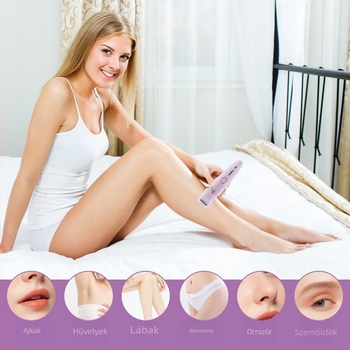 7 az 1-ben női szőrtelenítő készülék, egész testre, USB tápegység, rozsdamentes acél vágófej, kefés motor, mosható