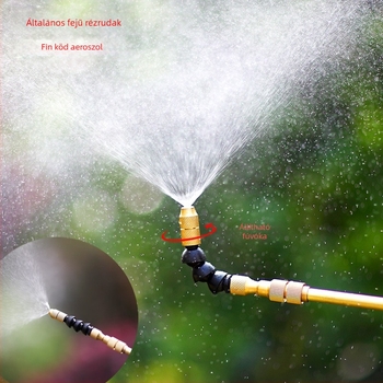 Műanyag 5 literes permetező- és öntöző kanna, kézi nyomású, kerthez, öntözéshez és fertőtlenítéshez