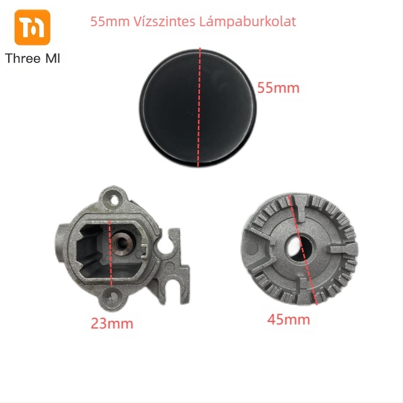 threemi SABAF égő gázfőzőhöz, modell SABAF 130#100#75#55#, magas hőmérsékletű alumínium, felső levegőellátás, természetes gáz/LPG, szerelés: összeszerelés