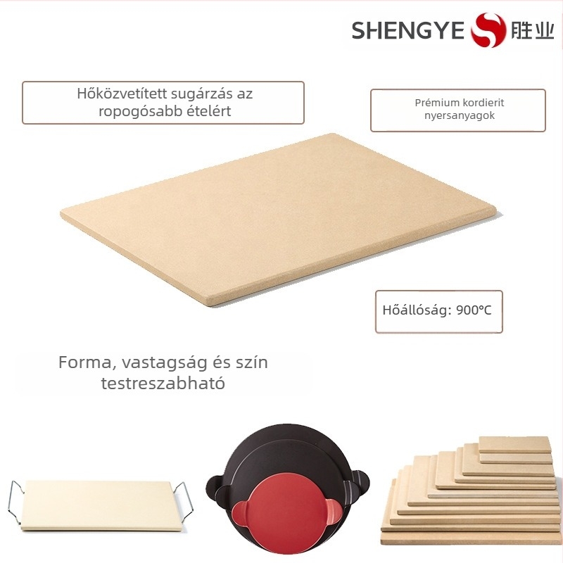 Shengye Cordierite pizza kő sütőhöz, testreszabható forma