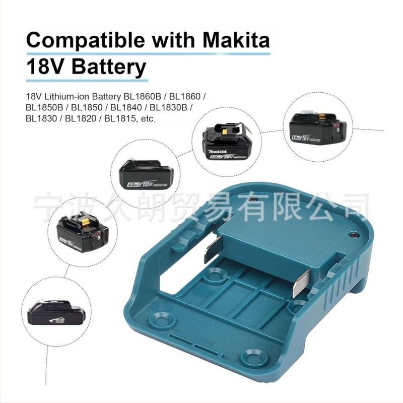 USB Type-C töltőadapter Makita 18V Li-ion akkumulátorhoz, övcsat dizájn, súly 70 g