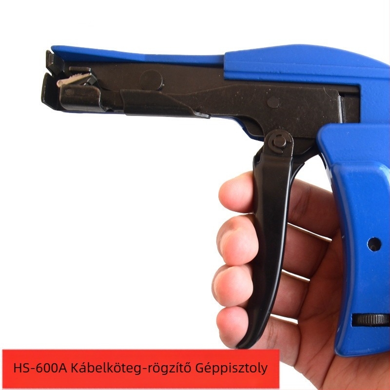 Nylon kötözőpisztoly HS-600A – automatikus meghúzás és vágás, fogó a kábelkötegekhez, Huasheng, Származás: Wenzhou, Anyag: Egyéb