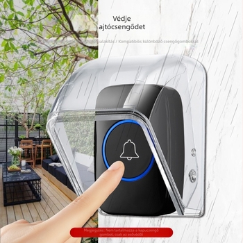 Vezeték nélküli ajtócsengő kültéri esőálló burkolattal és vízálló dobozzal — Modell E10, Cacazi márka