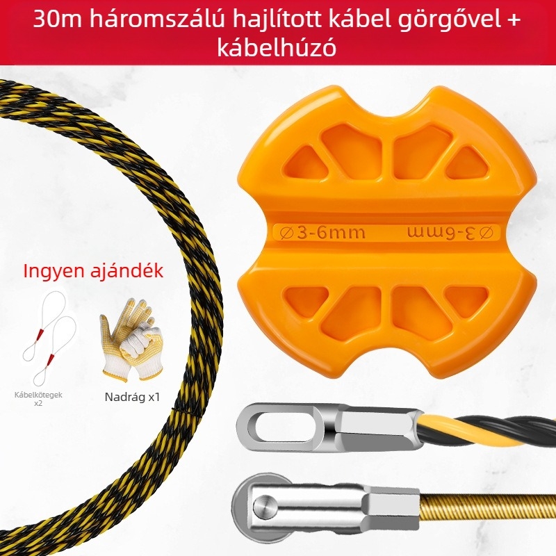 Villanyszerelőknek szánt kábel-vezető eszköz — csúszásmentes kialakítás, Saint Platinum Lion, egyenes csőhöz, általános használat