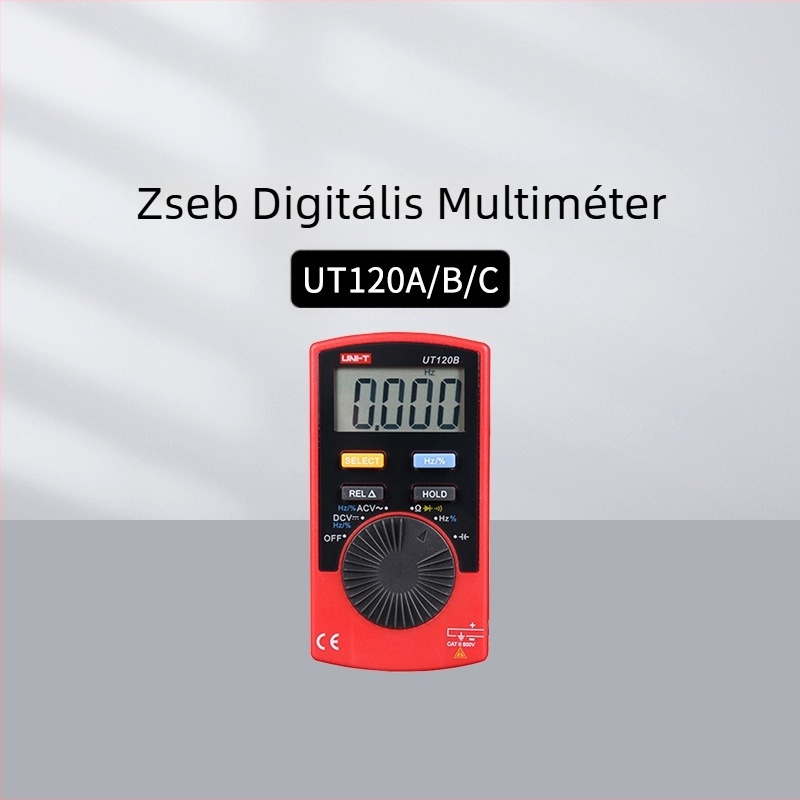 Uni-T UT120A/120C és UT123/125C digitális zsebmultimetter, True RMS, professzionális használatra