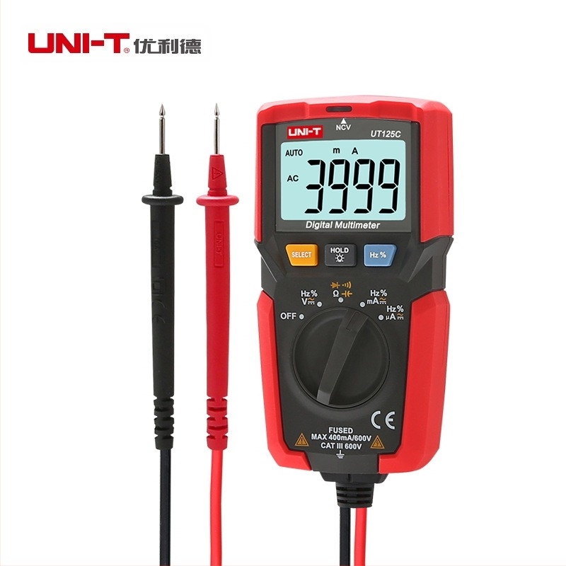 Uni-T UT120A/120C és UT123/125C digitális zsebmultimetter, True RMS, professzionális használatra