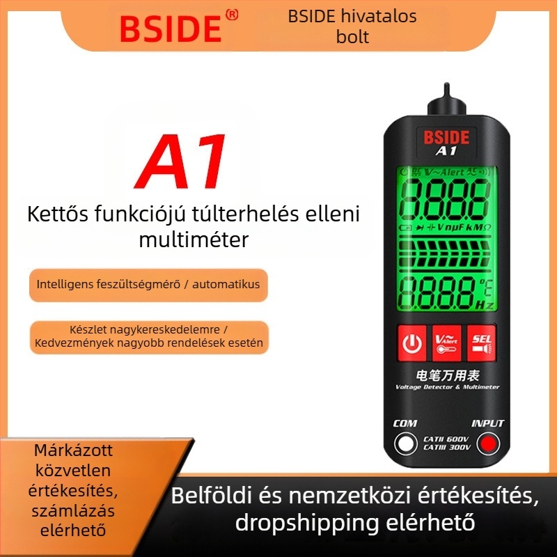 BSIDE A1 Automata Digitális Multiméter – Magas Pontosságú Többfunkciós Tesztelő Villanyszerelőknek