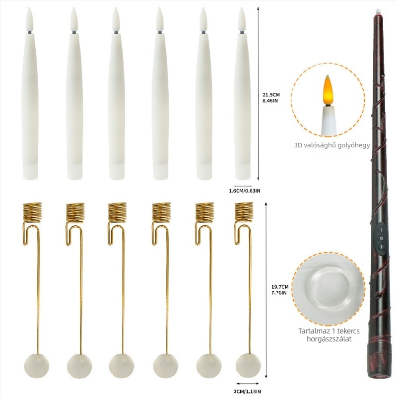 LED karácsonyi gyertya beltéri dekorációhoz, parti hangulatvilág, karácsonyfa dekoráció, függő dekoráció • Anyag: műanyag, vas művészet • Márka: aolaigle • IP engedély: Nincs • Stílus: modern művészet, könnyű lux • Ünnep: Karácsony