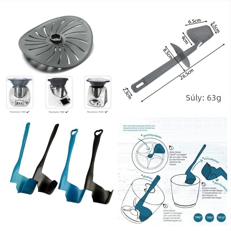 Thermomix TM31 TM6 forgó scraper penge – Multifunkcionális konyhai kiegészítő, logó testreszabás elérhető