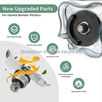 VT 48oz Blender pohár kiegészítő Vitamix-stílusú kereskedelmi mixerhez — Modell VT 48oz; Funkció: Blender; Típus: szójatej/keverés/őrlés; Kategória: Kiegészítők