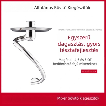 Konyhai mixer tartozékok: tojáshabverő és dagasztóhorog – kompatibilis a standmixerrel