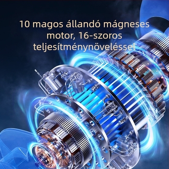 Hordozható USB ventilátor beépített 6000 mAh akkumulátorral, éjjeli világítással, távirányítóval és alkalmazásvezérléssel, brushless motor