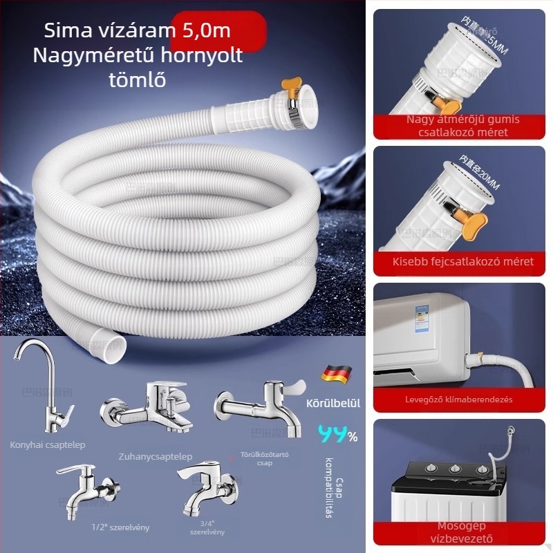 Légkondicionáló lefolyócső - szilikon F-25, HEWE márka, általános telepítés, modern minimalista stílus