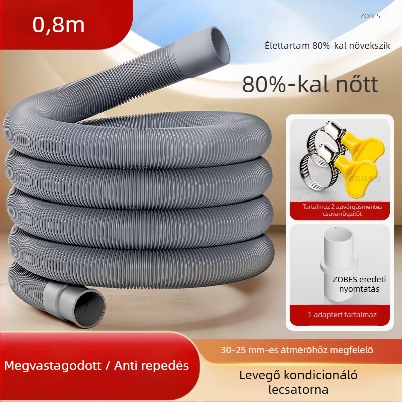 Légkondicionáló lefolyócső - szilikon F-25, HEWE márka, általános telepítés, modern minimalista stílus