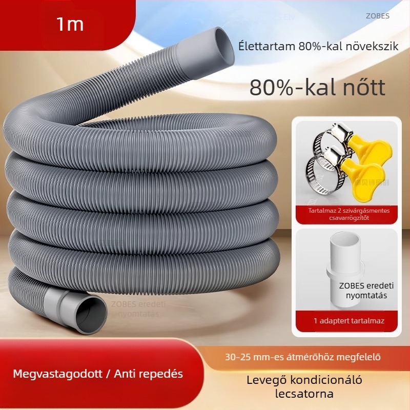 Légkondicionáló lefolyócső - szilikon F-25, HEWE márka, általános telepítés, modern minimalista stílus