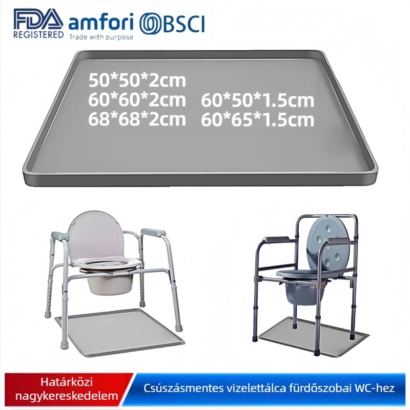 Silikon WC-ülés alátét és padlóvédő idős személyek számára – csúszásmentes ágy melletti párna, lefolyó alátét