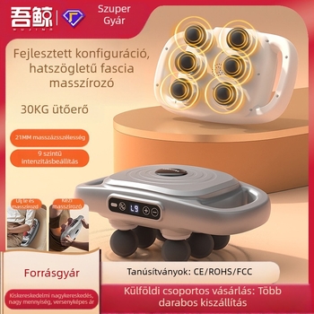 Hatfejű mélyszövet masszírozó beépített 2000-4000 mAh akkumulátorral, kefés motor, 5 sebesség.