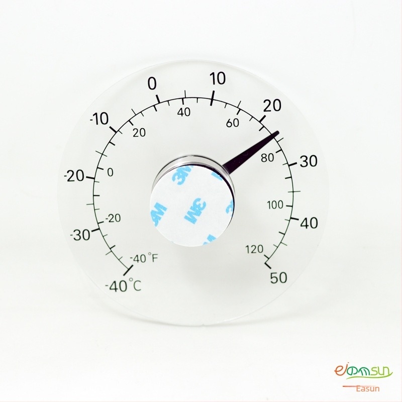 Kültéri üvegtermométer ajtók és ablakokhoz – vízálló, üvegházi hőmérséklet, modell 9110D