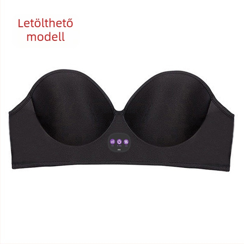 Youyueya Vezeték nélküli töltésű melltartó-masszírozó, infravörös fizioterápia, időzítő és vezetékes kézi vezérlés, USB/akkumulátor, 2022