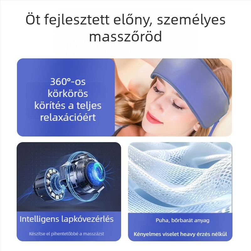 Jacqui Fejmasszírozó Pánt 678 USB-tápellátás, Gombos Vezérlés, 4 Fokozat, Meleg Kompresszió