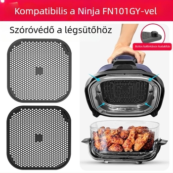 Levegős fritőz kiegészítő: szilikon olajvédő tábla kettős zónás fröccsenés elleni védele Ninja FN101 – anyag: szilikon, modern egyszerű stílus, bevezetés: 2025.3