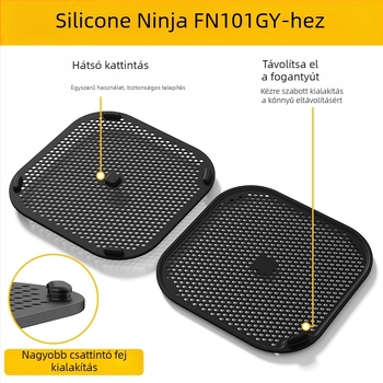 Levegős fritőz kiegészítő: szilikon olajvédő tábla kettős zónás fröccsenés elleni védele Ninja FN101 – anyag: szilikon, modern egyszerű stílus, bevezetés: 2025.3