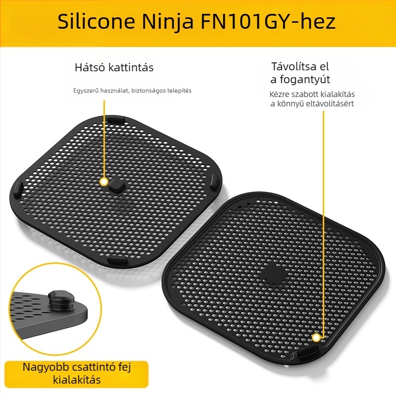 Levegős fritőz kiegészítő: szilikon olajvédő tábla kettős zónás fröccsenés elleni védele Ninja FN101 – anyag: szilikon, modern egyszerű stílus, bevezetés: 2025.3