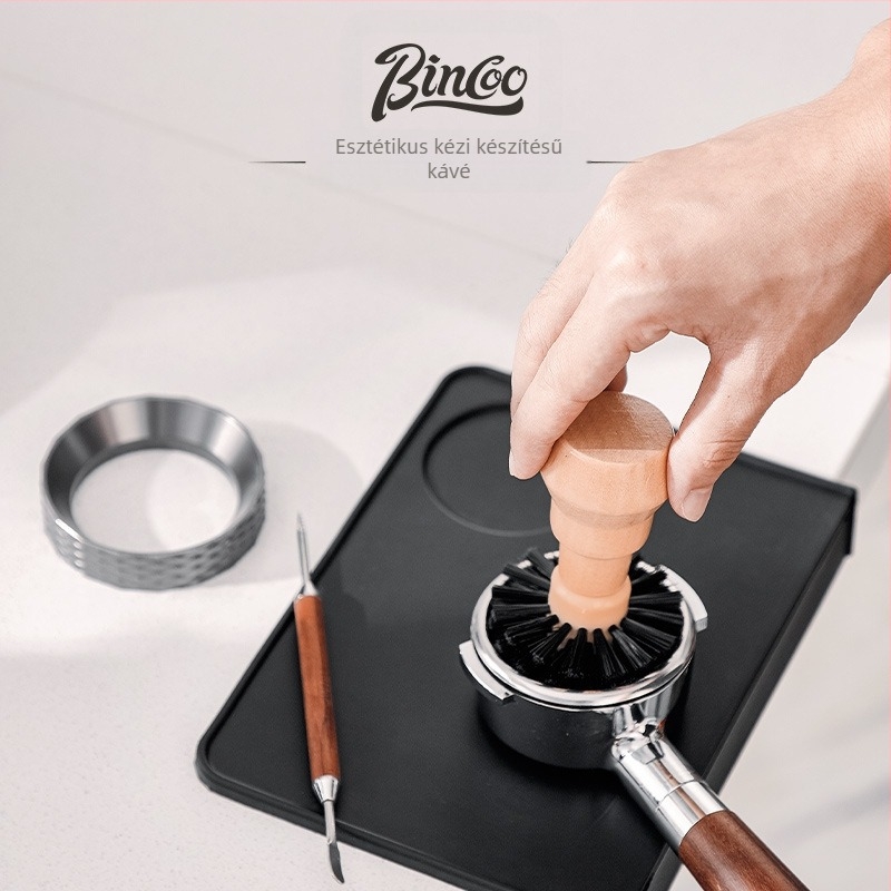 Bincoo tisztító ecset a kávéfőző gép fogantyújához – lótuszfa + PP + nylon, modern egyszerű stílus, kézi használat