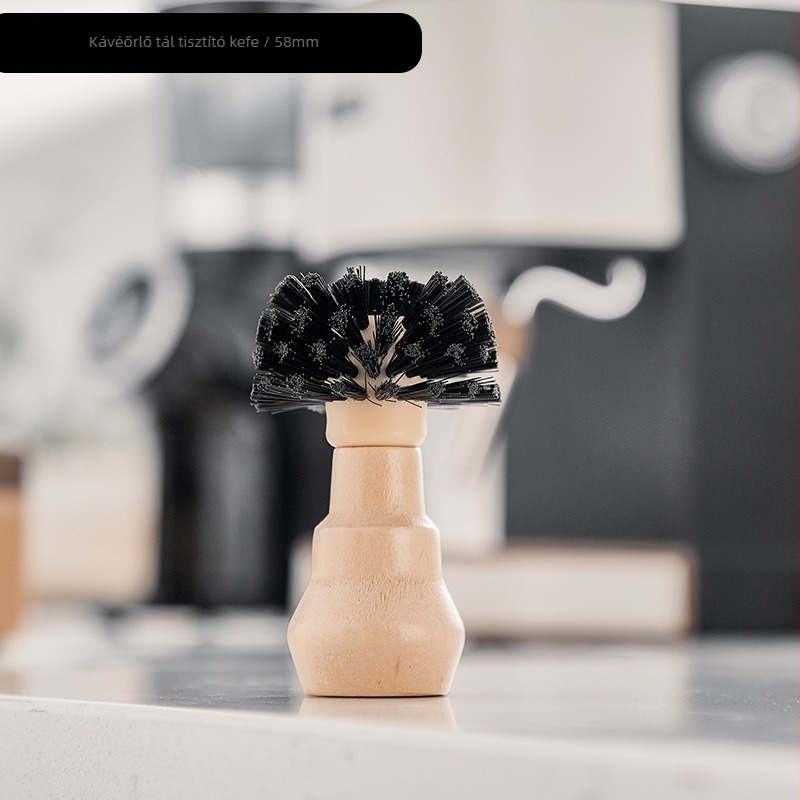 Bincoo tisztító ecset a kávéfőző gép fogantyújához – lótuszfa + PP + nylon, modern egyszerű stílus, kézi használat