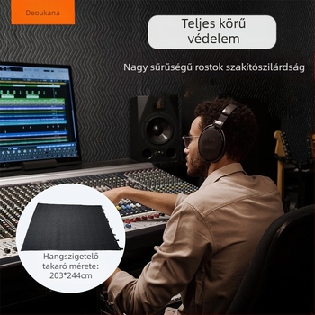 Deoukana poliészter nemszövött hangszigetelő pad autócsomagtartóhoz, háziállat-matrac és zenei szoba számára — Anyag: poliészter rost; Tömeg: 4,4 kg; Csomagolás: doboz