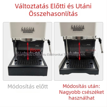 Gaggia alacsony csepegtetőtál modifikációs kiegészítő – ABS anyagból, modern egyszerű stílus, módosítás • kompatibilis Gaggia gépekkel • bár, étterem, otthon, kávézó számára