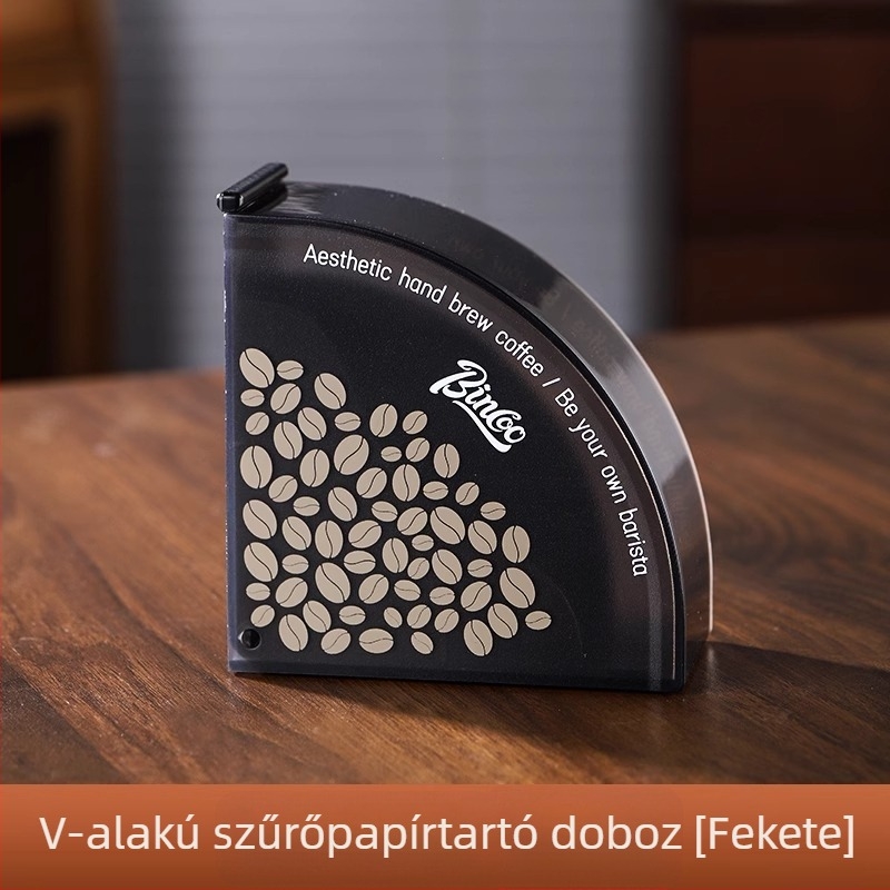 Bincoo ABS kávéfilter papírtároló V60-hez – papírfilter tartó, porvédő, otthoni és kávézói használatra