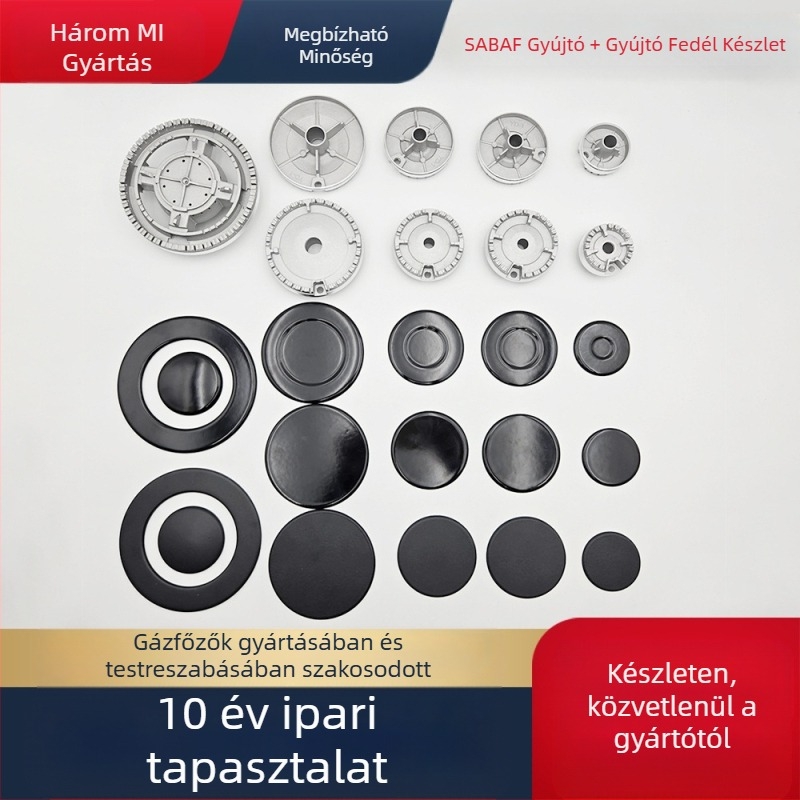 Vas fedél gáztűzhelyhez + lángelosztó készlet — telepítés kézi • Márka: threemi • Modell: Flat fire cover + flame distributor set • Nettó tömeg: 500 g