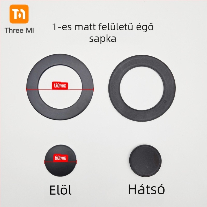 Vas fedél gáztűzhelyhez + lángelosztó készlet — telepítés kézi • Márka: threemi • Modell: Flat fire cover + flame distributor set • Nettó tömeg: 500 g