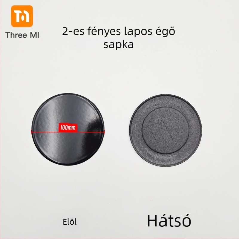 Vas fedél gáztűzhelyhez + lángelosztó készlet — telepítés kézi • Márka: threemi • Modell: Flat fire cover + flame distributor set • Nettó tömeg: 500 g