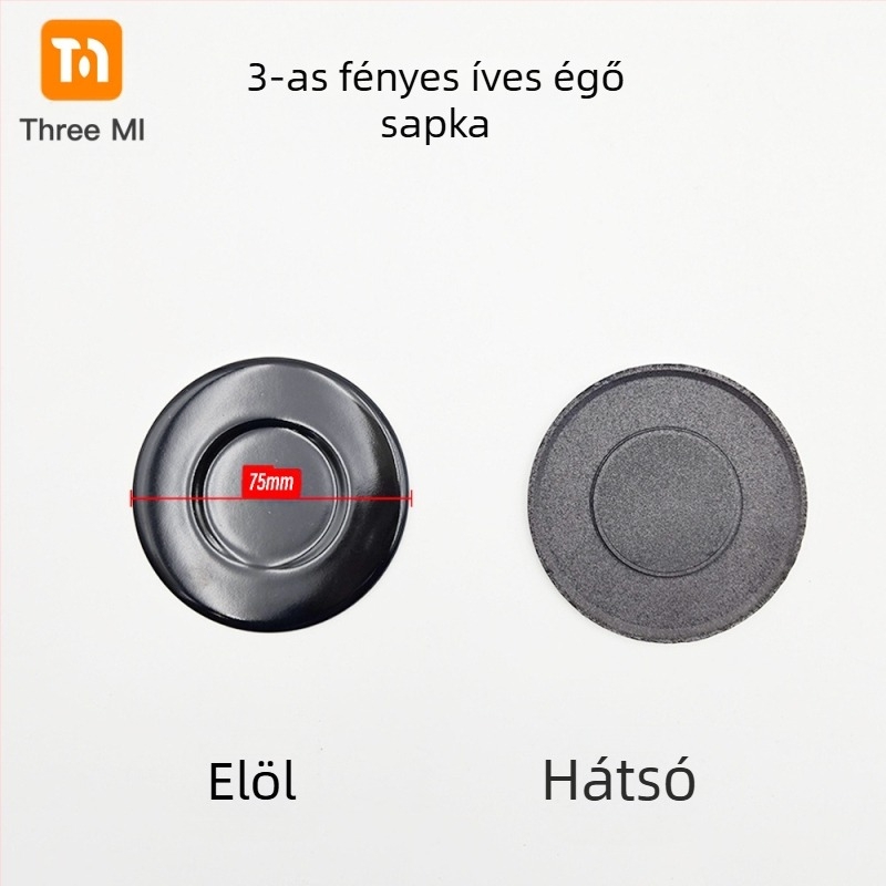 Vas fedél gáztűzhelyhez + lángelosztó készlet — telepítés kézi • Márka: threemi • Modell: Flat fire cover + flame distributor set • Nettó tömeg: 500 g
