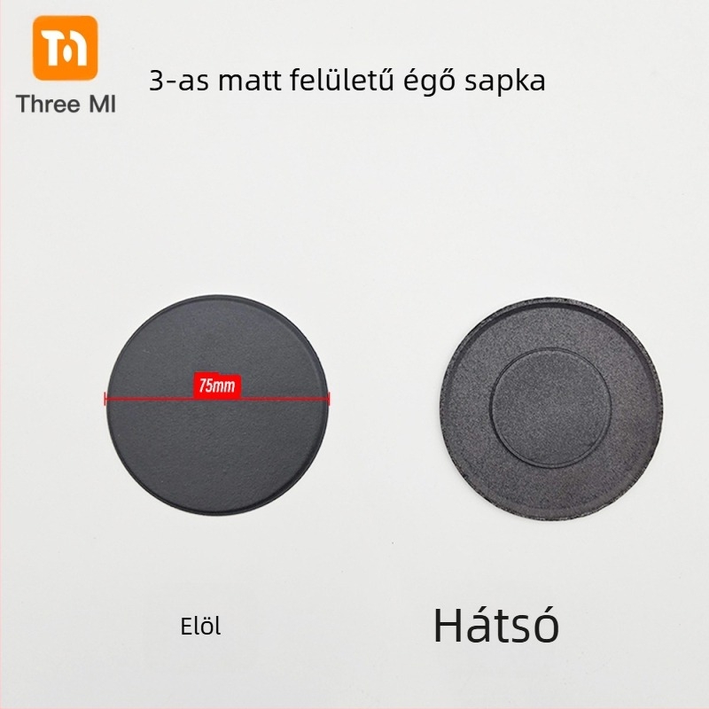 Vas fedél gáztűzhelyhez + lángelosztó készlet — telepítés kézi • Márka: threemi • Modell: Flat fire cover + flame distributor set • Nettó tömeg: 500 g